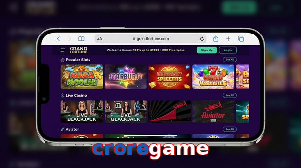 Main screen of Croregame ios page for PK players